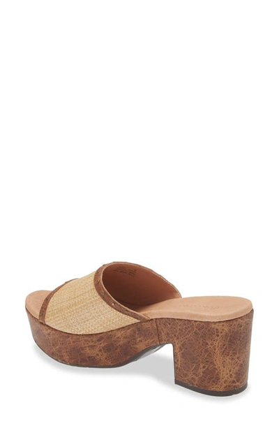 Shop Chocolat Blu Guro Platform Sandal In Brown Combo Raffia