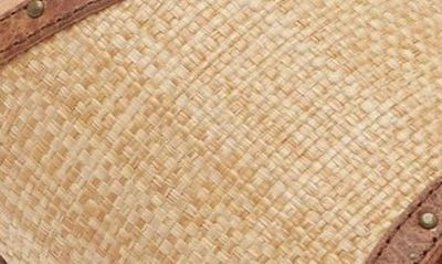 Chocolat Blu Guro Platform Sandal In Brown Combo Raffia