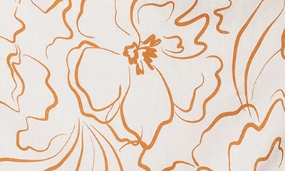 Shop Lost + Wander Confianza Floral Flutter Sleeve Cotton & Linen Mini Sundress In Cream Floral