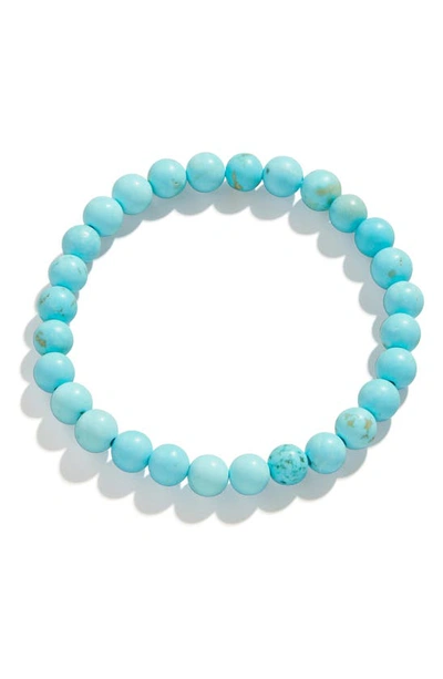 Shop Baublebar Semiprecious Stone Beaded Stretch Bracelet In Turquoise