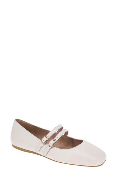 Bcbgeneration Women's Harisa Slip-on Buckle Square Toe Mary Jane Ballet Flats In Stone