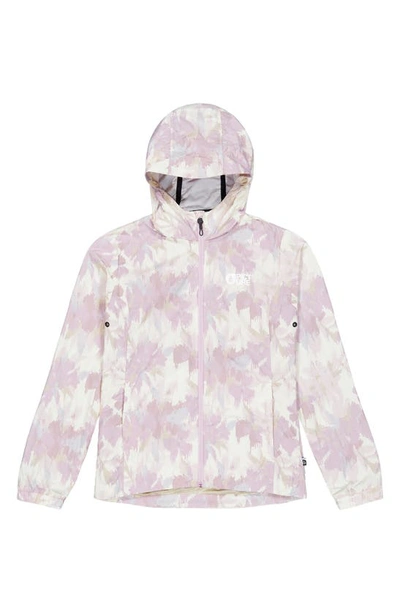 Shop Picture Organic Clothing Scale Abstract Print Water Resistant Hooded Jacket In Bold Harmony