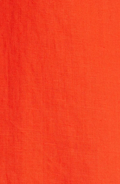 Shop Masai Copenhagen Nydela Linen Shift Dress In Orange.com