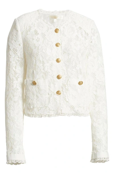 Shop Loveshackfancy Richard Lace Jacket In Off White
