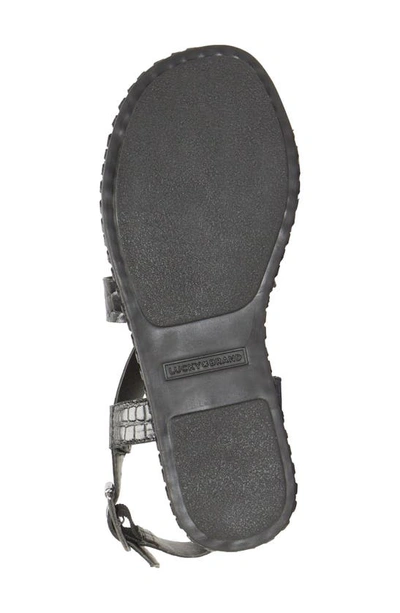 Shop Lucky Brand Zelek Ankle Strap Sandal In Black