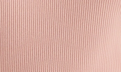 Shop Steve Madden Olina Flutter Sleeve Rib Top In Blush Pink