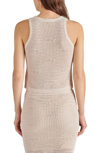 Steve Madden Hannah Crochet Sweater In Oatmeal