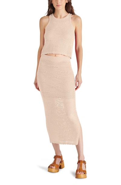 Steve Madden Hannah Crochet Sweater In Oatmeal