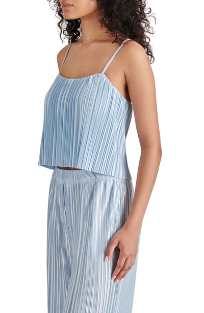 Shop Steve Madden Moira Variegated Pleat Camisole In Sky Blue