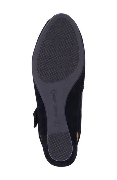 L'amour Des Pieds Berilita Slingback Peep Toe Wedge Sandal In Black