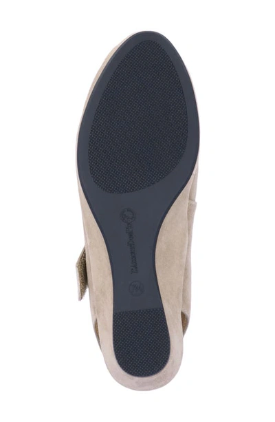 L'amour Des Pieds Berilita Slingback Peep Toe Wedge Sandal In Taupe