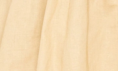 Buxom Couture Linen Flutter Mini Dress In Beige