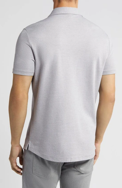 Robert Barakett Robbins Knit Short Sleeve Button-up Shirt In Grey