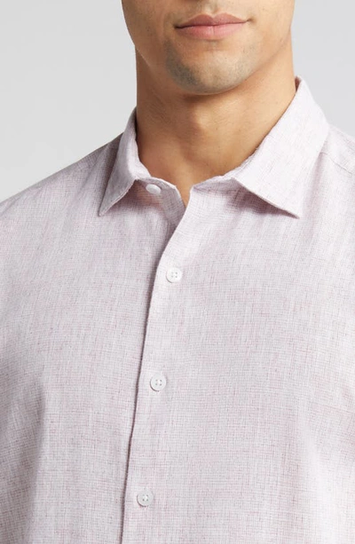 Shop Robert Barakett Legato Short Sleeve Button-up Shirt In Pink