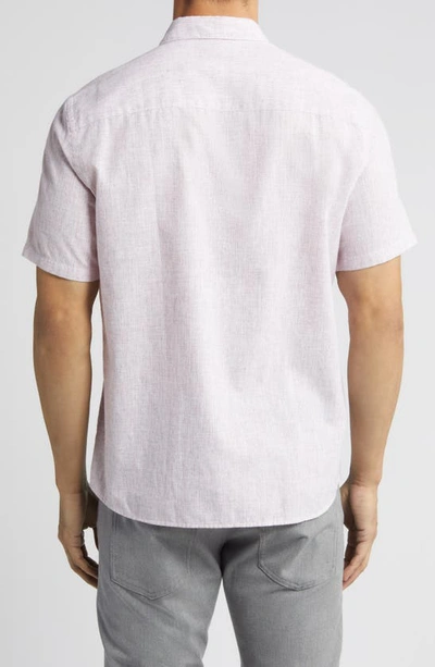 Robert Barakett Legato Short Sleeve Button-up Shirt In Pink