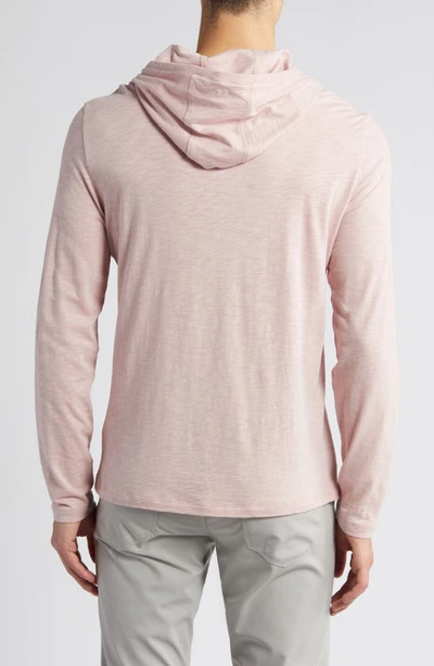 Robert Barakett Gambo Hooded Long Sleeve T-shirt In Coral