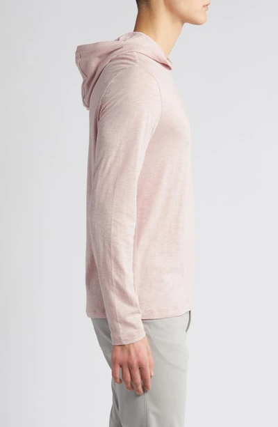 Robert Barakett Gambo Hooded Long Sleeve T-shirt In Coral