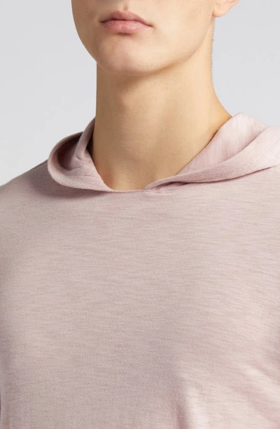 Robert Barakett Gambo Hooded Long Sleeve T-shirt In Coral