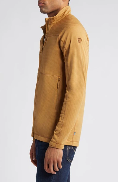 Shop Fjall Raven Abisko Lite Fleece Jacket In Buckwheat Brown