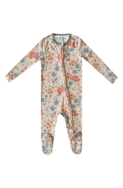 Shop Copper Pearl Zip-up Footie Pajamas In Eden