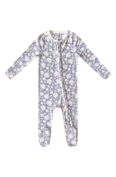 Shop Copper Pearl Zip-up Footie Pajamas In Lacie