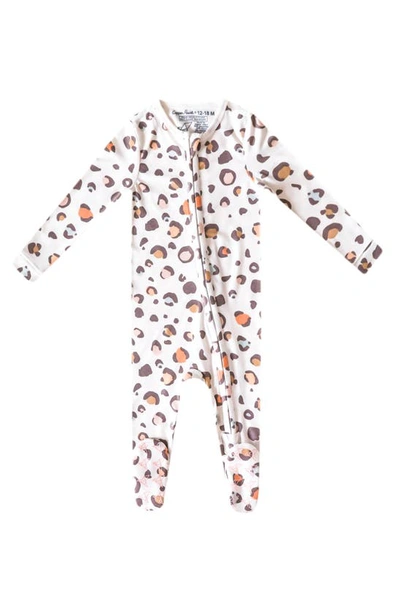 Shop Copper Pearl Zip-up Footie Pajamas In Millie