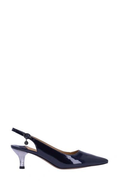 J. Reneé Ferryanne Slingback Pointed Toe Pump In Navy