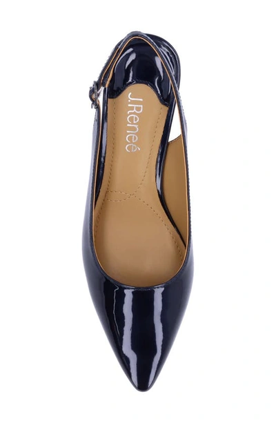 J. Reneé Ferryanne Slingback Pointed Toe Pump In Navy
