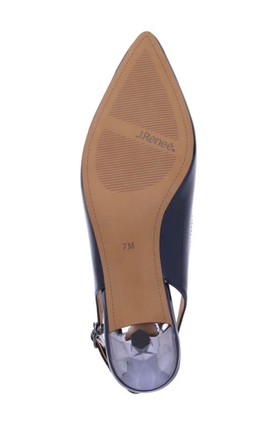 J. Reneé Ferryanne Slingback Pointed Toe Pump In Navy