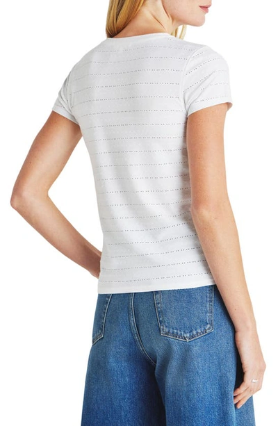 Shop Splendid Palmer Pointelle Stripe T-shirt In White