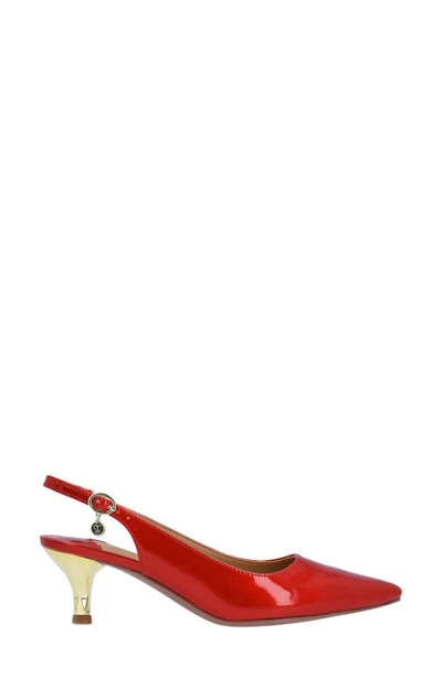 J. Reneé Ferryanne Slingback Pointed Toe Pump In Red