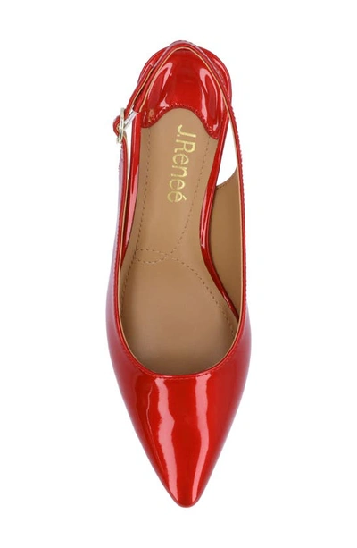J. Reneé Ferryanne Slingback Pointed Toe Pump In Red