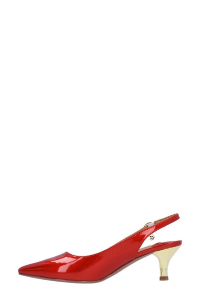 J. Reneé Ferryanne Slingback Pointed Toe Pump In Red
