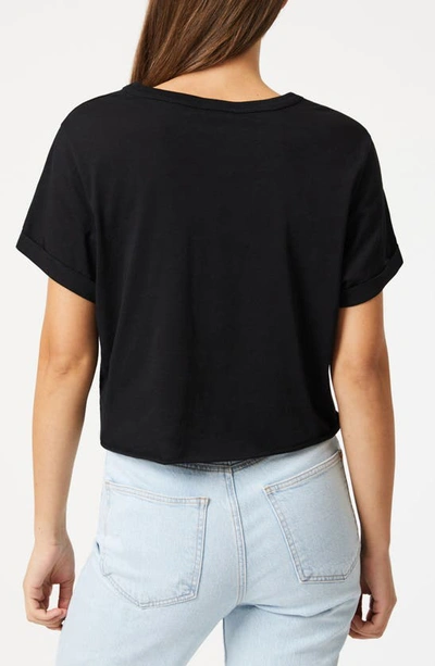 Shop Mavi Jeans Raw Hem Crop T-shirt In Black