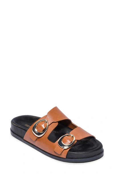 Shop Bernardo Footwear Evie Slide Sandal In Luggage / Black