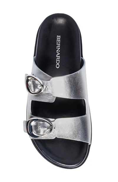 Shop Bernardo Footwear Evie Slide Sandal In Silver