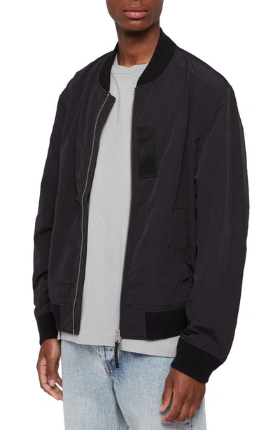 Shop Allsaints Finch Bomber Jacket In Black