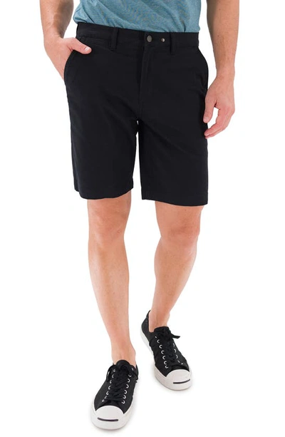 Shop Devil-dog Dungarees 9-inch Performance Stretch Chino Shorts In Black