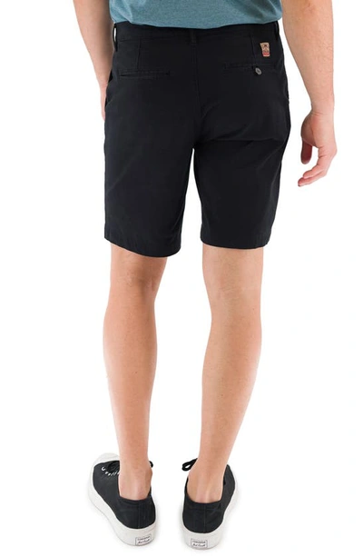 Shop Devil-dog Dungarees 9-inch Performance Stretch Chino Shorts In Black