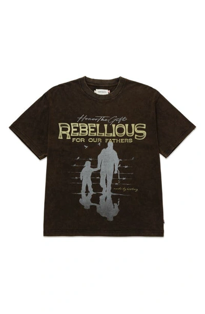 Shop Honor The Gift Rebellious For Our Fathers Graphic T-shirt In Black