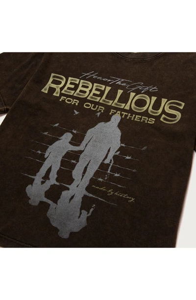 Shop Honor The Gift Rebellious For Our Fathers Graphic T-shirt In Black