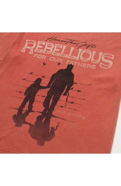 Shop Honor The Gift Rebellious For Our Fathers Graphic T-shirt In Brick