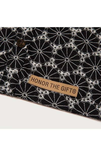 Shop Honor The Gift Legacy Eyelet Embroidered Button-up Shirt In Black