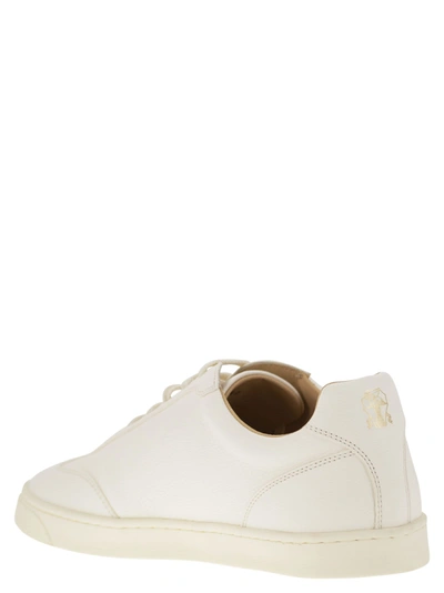 Shop Brunello Cucinelli Deerskin Trainers With Latex Sole