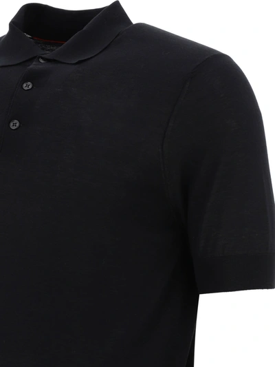 Shop Brunello Cucinelli Polo Shirt In Cotton And Linen Blend