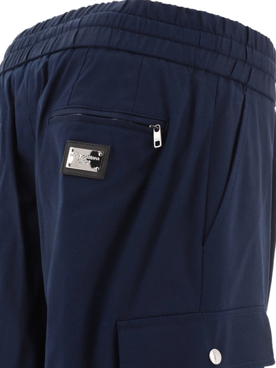 Shop Dolce & Gabbana Cargo Trousers With Branded Tag