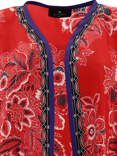 Shop Etro Silk Jacket With Floral Print