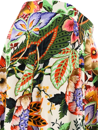Shop Etro Skirt With Bouquet Print