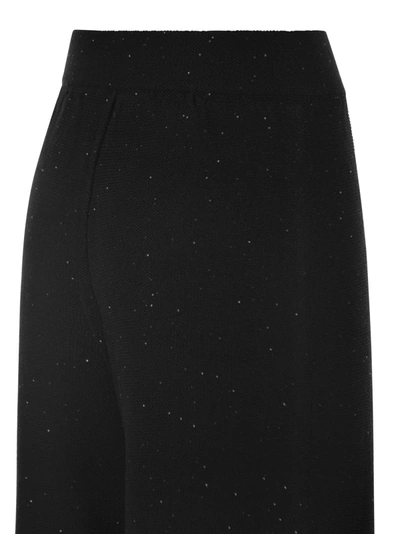 Shop Fabiana Filippi Cotton And Linen Trousers With Micro Sequins