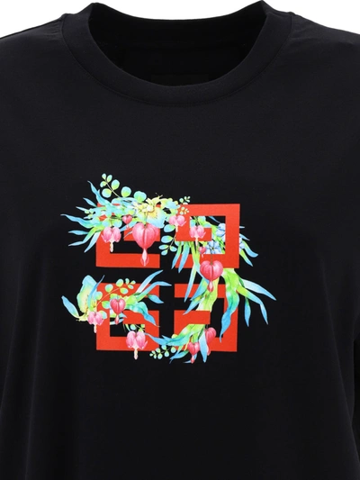 Shop Givenchy "4 G Flowers" Printed T Shirt